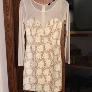 Glitter gold & white dress. worn once.